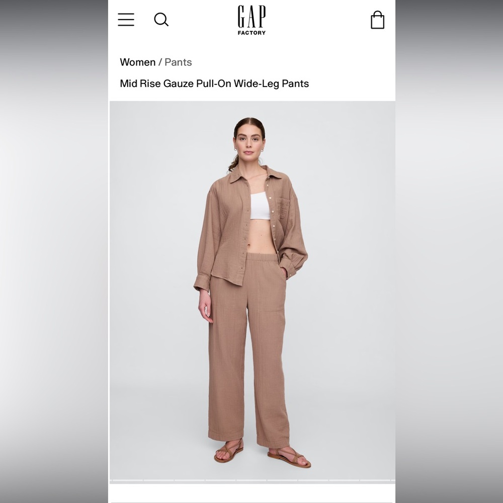 GAP Factory gauze pull on pants